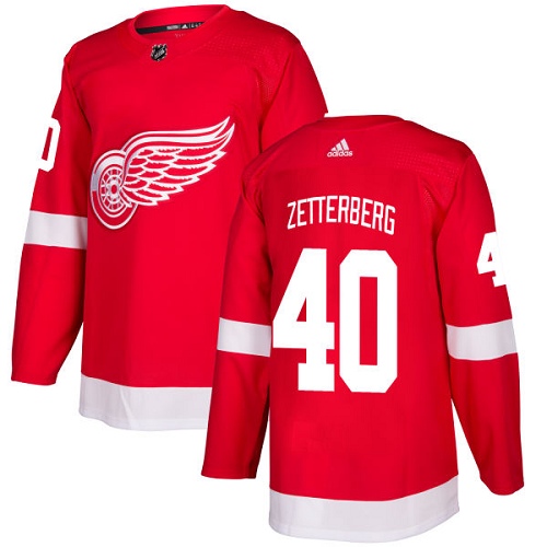 Herren Detroit Red Wings Eishockey Trikot Henrik Zetterberg #40 Authentic Rot Heim